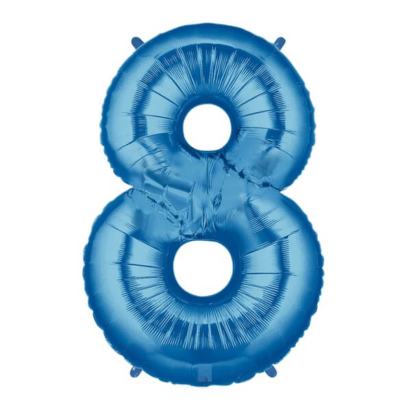 Balon folie cifra 8 albastru 40 cm Cifra 8