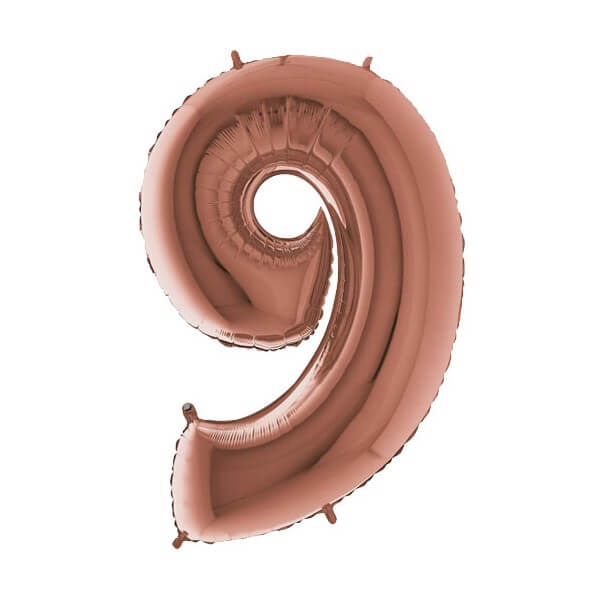 Balon folie cifra 9 rose gold 40 cm Cifra 9