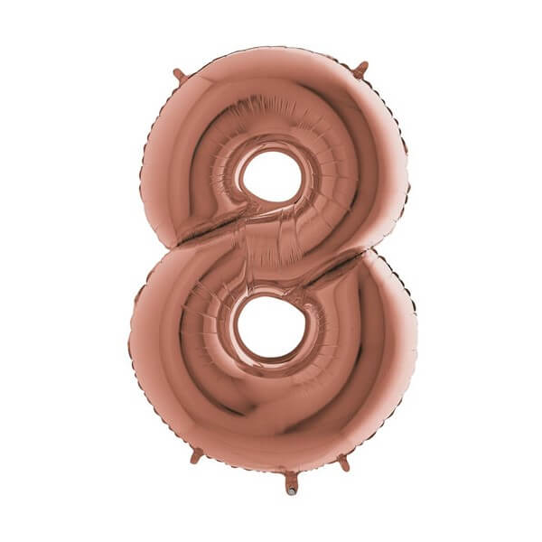 Balon folie cifra 8 rose gold 40 cm Cifra 8