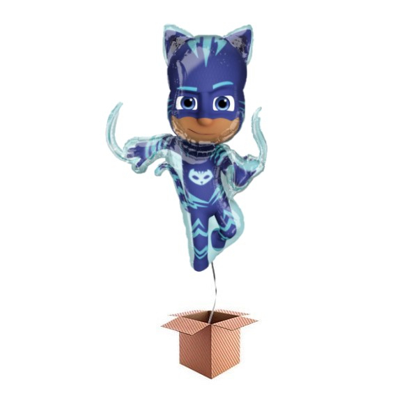 Balon folie Eroi in Pijama PJ Masks Pisoi 53 93 cm Umflat cu heliu