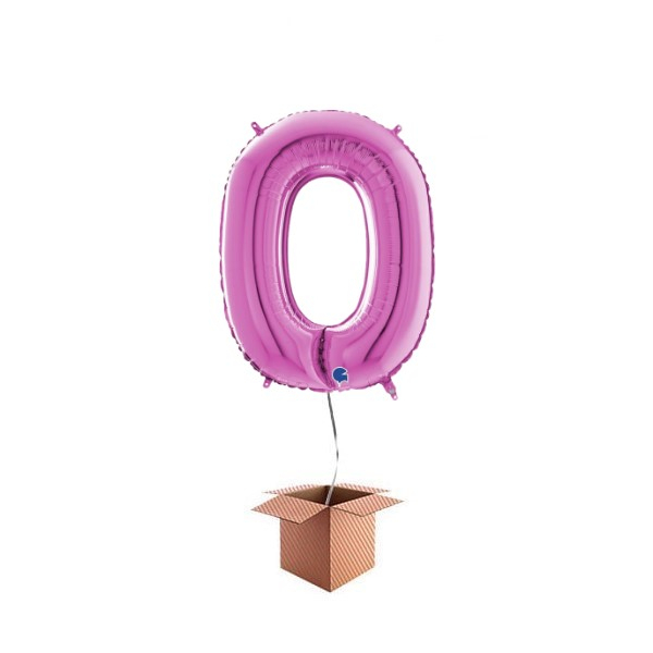 Balon folie litera O Roz 66 cm Umflat cu heliu