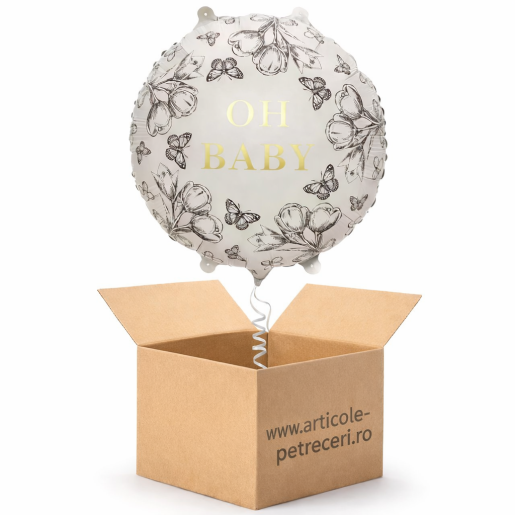 Balon folie Oh Baby 45 cm Umflat cu heliu