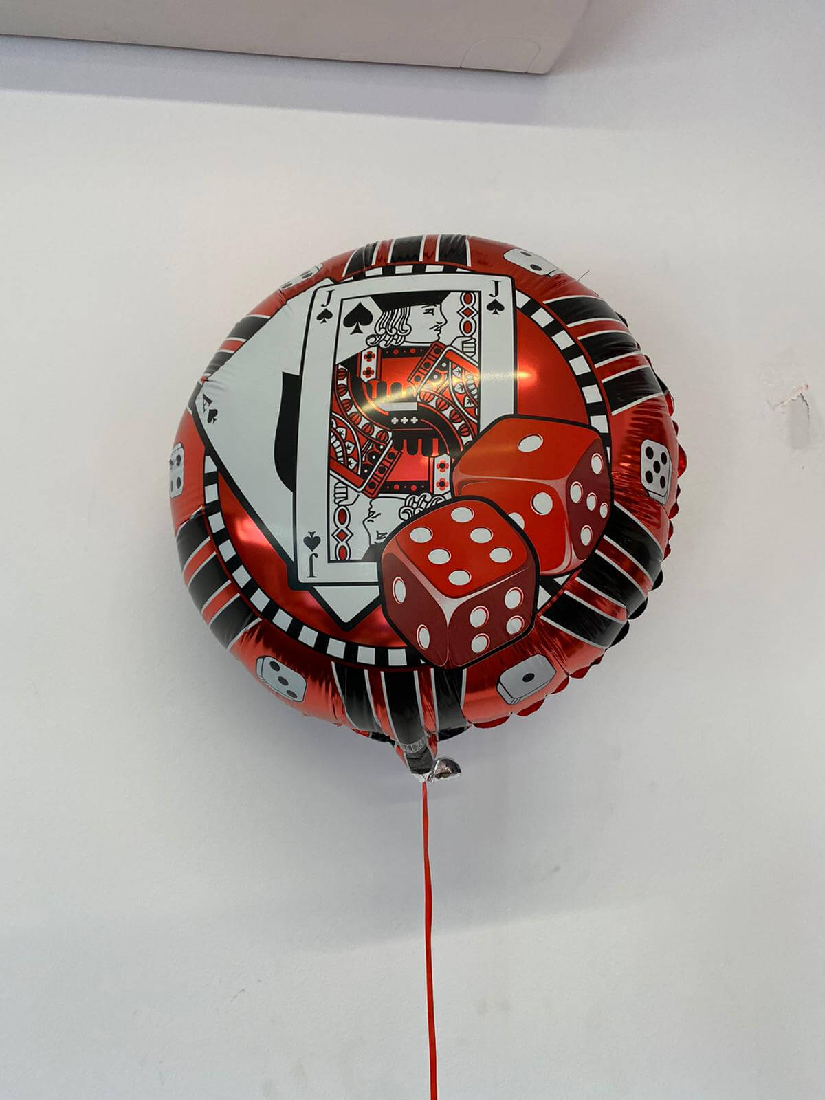 Balon folie rotund Cazinou Carti 46 cm Umflat cu heliu