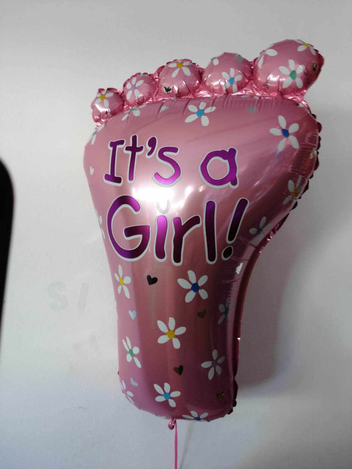 Balon Talpa It s a Girl Roz 75 cm Umflat cu heliu