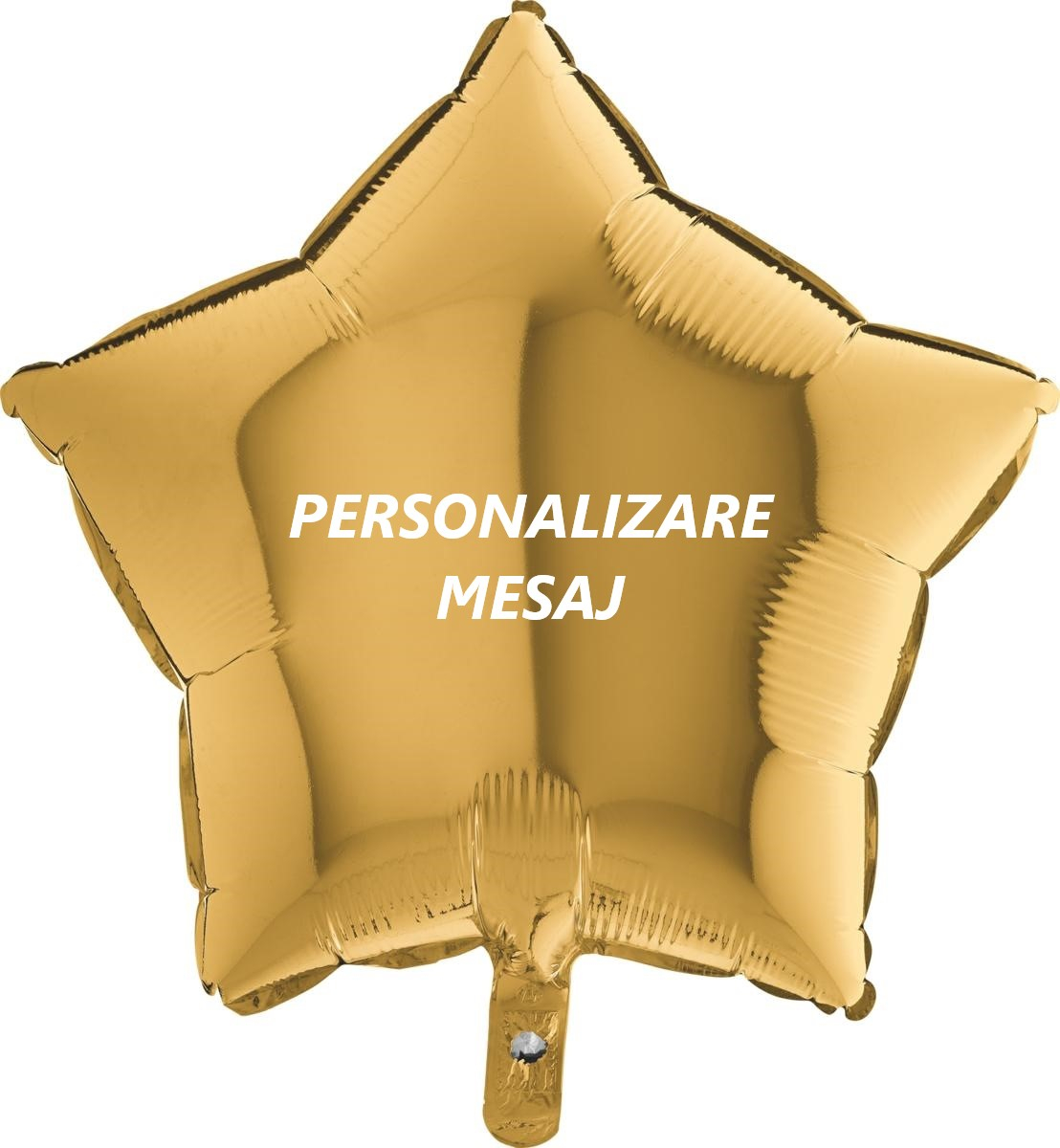 Baloane folie stele personalizate 45cm Auriu chrom