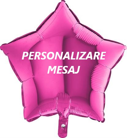 Baloane folie stele personalizate 45cm Roz magenta