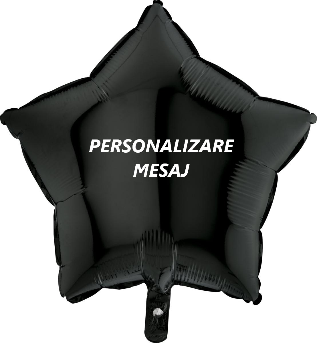 Baloane folie stele personalizate 45cm Negru