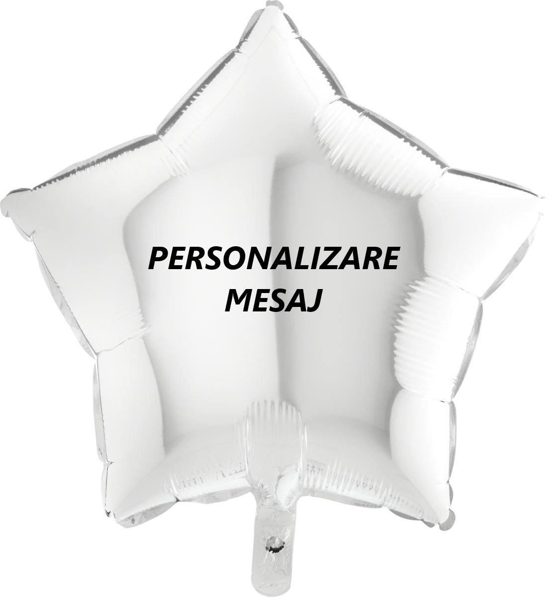Baloane folie stele personalizate 45cm Alb