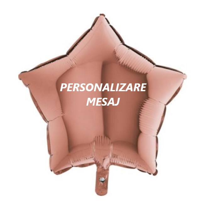 Baloane folie stele personalizate 45cm Rose gold