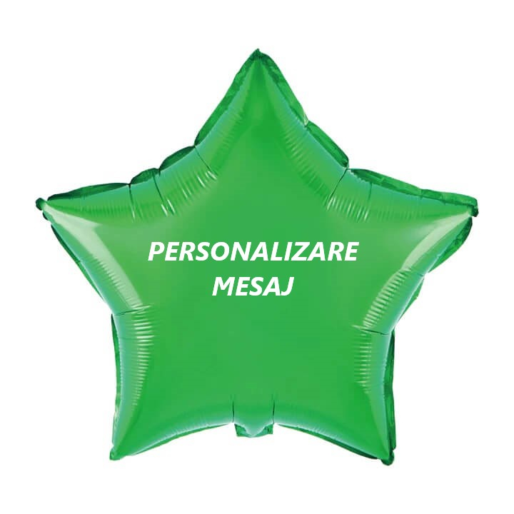 Baloane folie stele personalizate 45cm Verde
