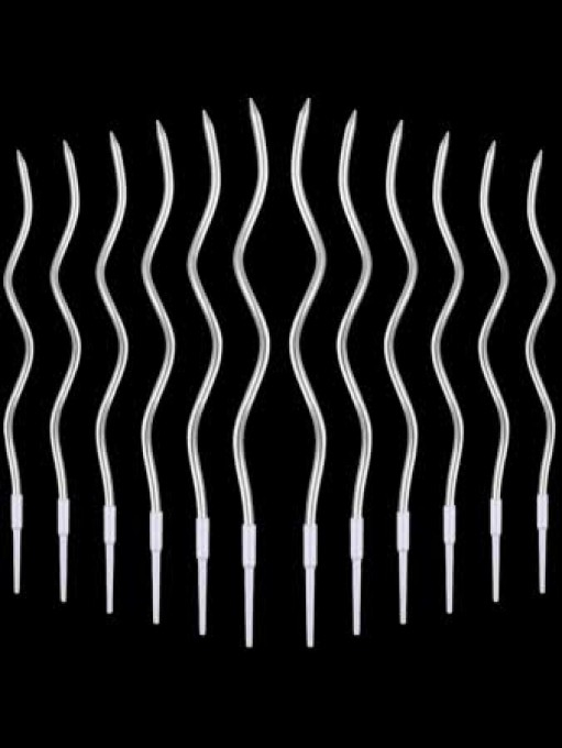 Set 10 lumanari spirala albe 12 cm