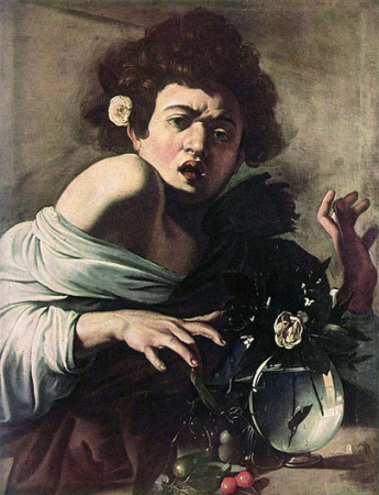 Paintings - Boy bitten by a Lizard
