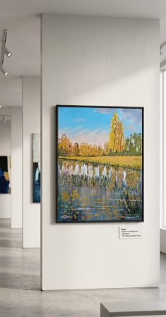Artă modernă - LAKE AUTUMN - TOAMNA PE LAC -  TABLOURI OFERTA VERII!! -50%! ORIGINAL WORK