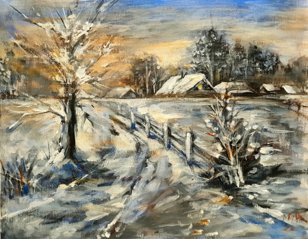 Modern art - Winter on the street