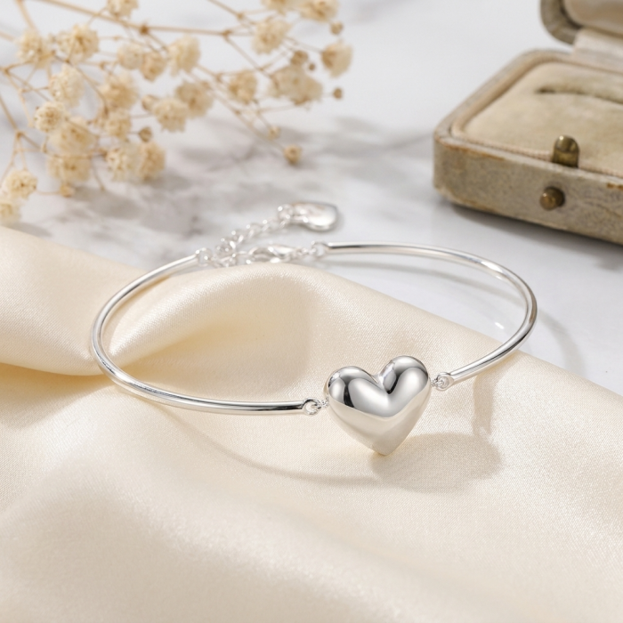 Bratara True Love Argint 925 Manual Inimiara 9mm Ajustabila Romantic Bijuterie Femei Romania ArtMyWay [6]