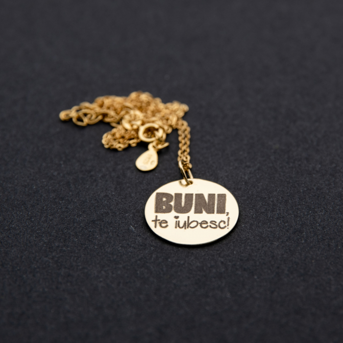 Colier BUNI, TE IUBESC - Argint 925 placat cu aur [7]