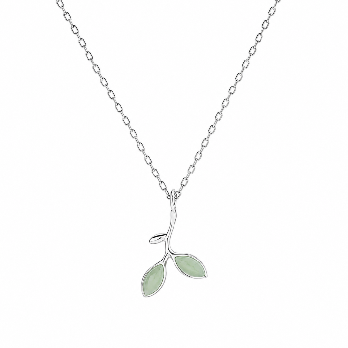Colier Opal Leaf Argint 925 Frunzulita Opal Verde Colectie Bijuterie Femei Romania ArtMyWay [5]