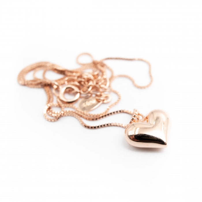 Colier MY HEART - Argint 925 placat cu Aur Roz [4]