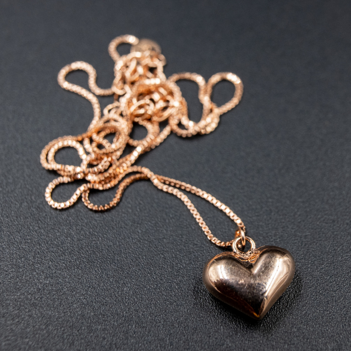 Colier MY HEART - Argint 925 placat cu Aur Roz [5]