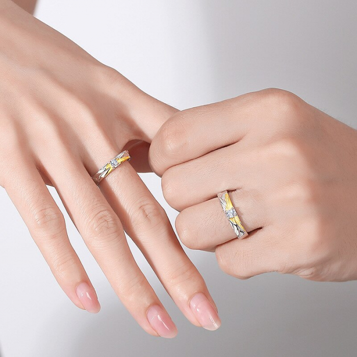 Inel Argint 925 - Golden Sparkles [3]