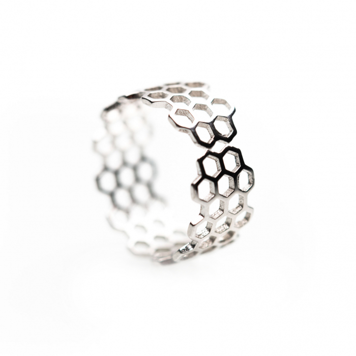 Inel Honeycomb Argint 925 [3]