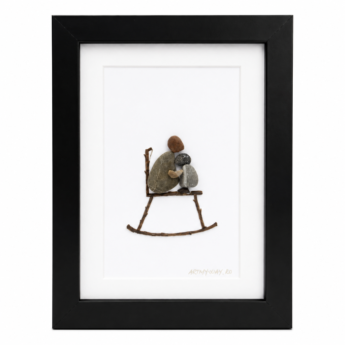 Tablou Pebble Art Crazy Little Thing Called Love Pietre Naturale Rau Handmade ArtMyWay Romania [4]