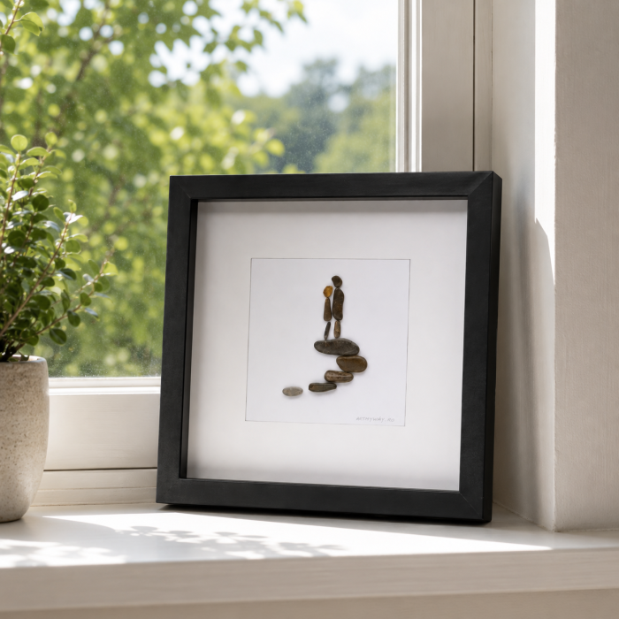 Tablou Pebble Art Me and You Pietre Naturale Rau Handmade ArtMyWay Romania [3]