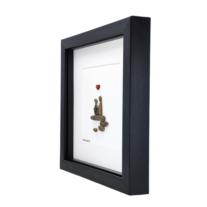 Tablou Familie mama tata copil pietricele naturale Pebble Art cadou ArtMyWay [5]