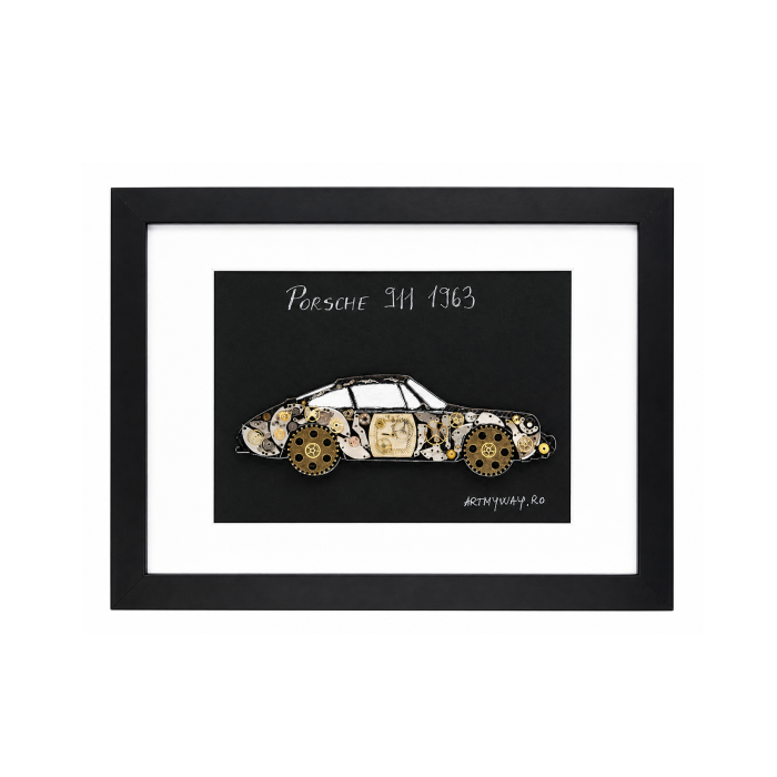 Tablou Porsche 911 1963 Handmade Piese Ceas Colectia ART my Cars ArtMyWay Romania [4]