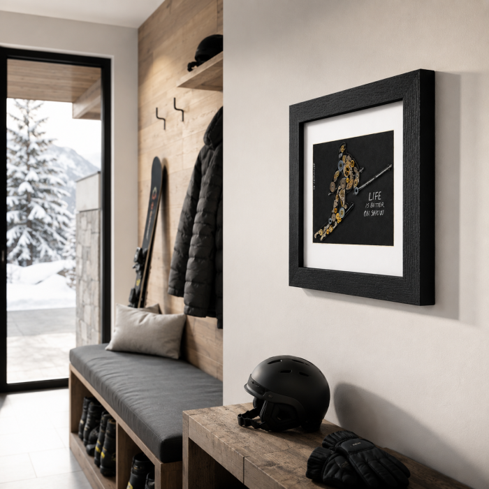 Tablou Ski - Life is Better on Snow Handmade SteamWall Piese Ceas ArtMyWay Romania [2]