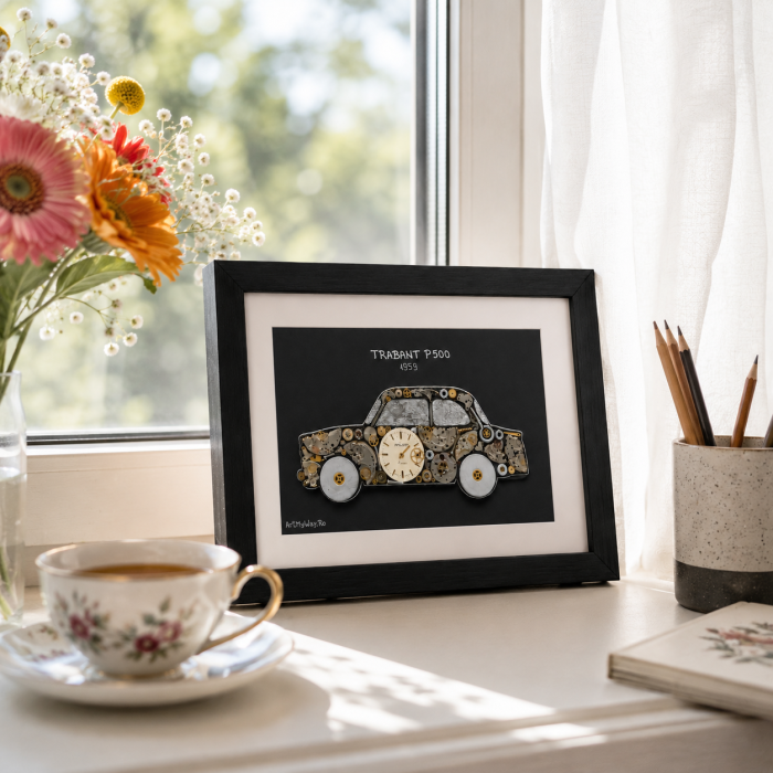 Tablou Trabant P500 1959 Handmade Macheta Steampunk ART my Cars ArtMyWay Romania [4]