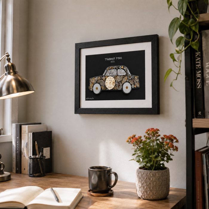 Tablou Trabant P500 1959 Handmade Macheta Steampunk ART my Cars ArtMyWay Romania [3]
