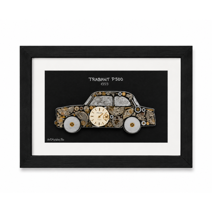 Tablou Trabant P500 1959 Handmade Macheta Steampunk ART my Cars ArtMyWay Romania [2]