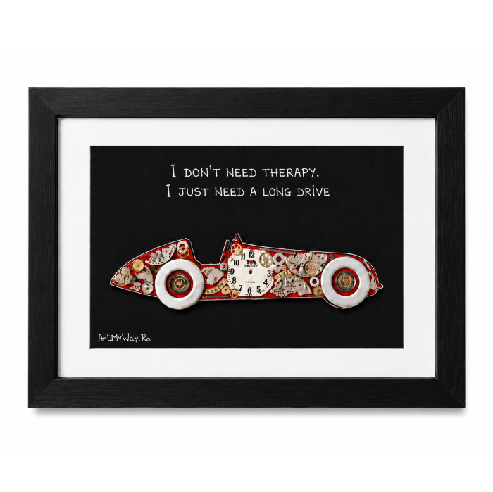 Tablou Alfa Romeo 1939 „Don't Need Therapy" Handmade [2]