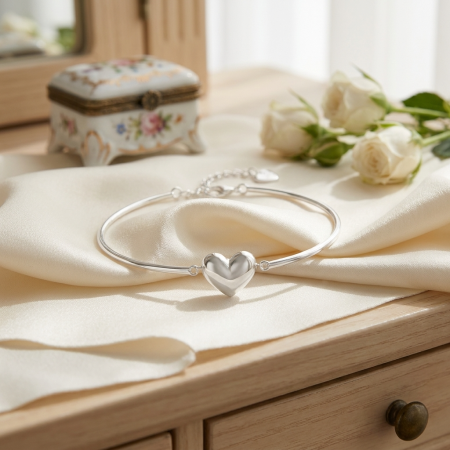 Bratara True Love Argint 925 Manual Inimiara 9mm Ajustabila Romantic Bijuterie Femei Romania ArtMyWay [4]