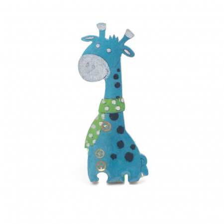 Broșe - Brosa Albastra -Girafa
