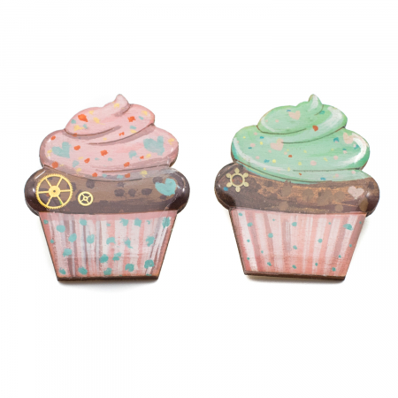 Brosa de LEMN Cupcake [1]