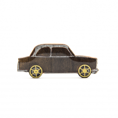 Pentru EA - Brosa Lemn RETRO Car
