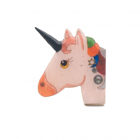 Broșe - Brosa Unicorn Multicolor