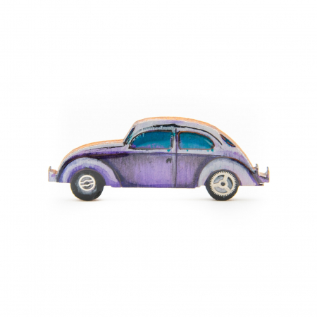 Pentru EL - Brosa Lemn VW retro CAR - Mov