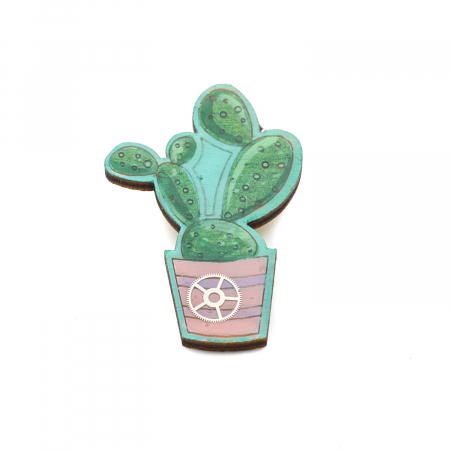 Broșe - Brosa WILD CACTUS Blue