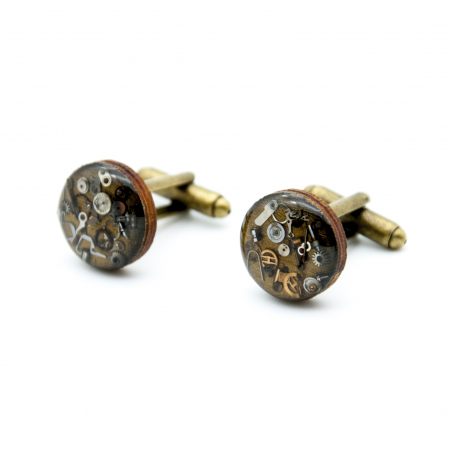 Set Papion & Butoni Bronz Lemn Statement  [1]