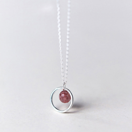 Femei - Colier STRAWBERRY - Argint 925