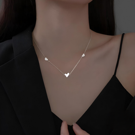 Femei - Colier Silver Hearts Trio - Argint 925