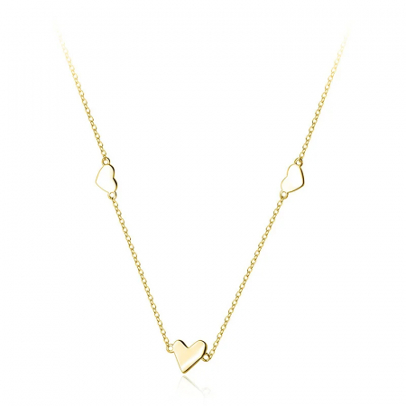 Colier Gold Hearts Trio - Argint 925 [1]