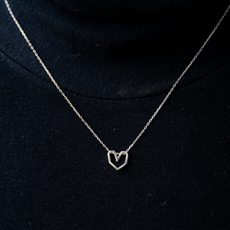Colier Silver Heart - Argint 925 placat cu Aur Alb [3]