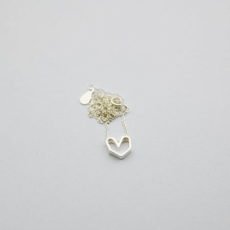 Colier Silver Heart - Argint 925 placat cu Aur Alb [2]