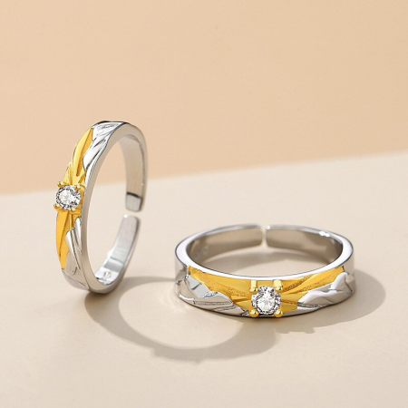 Inel Argint 925 - Golden Sparkles [1]