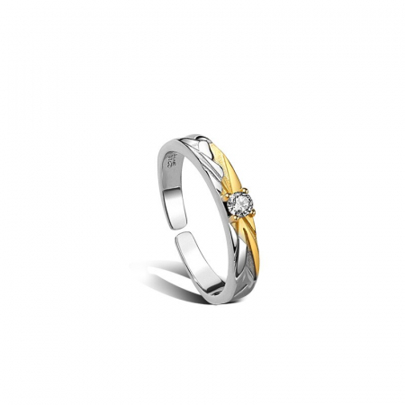 Inele - Inel Argint 925 - Golden Sparkles
