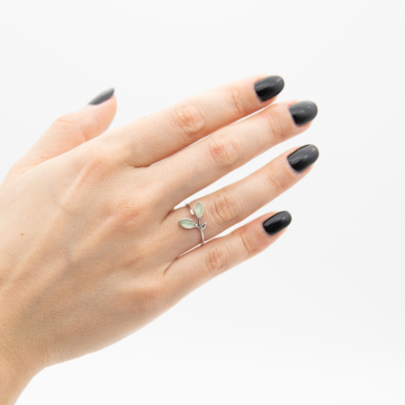 Inel Argint 925 'Opal Leaf' [3]